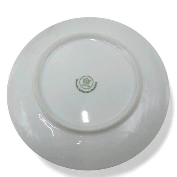 German Democratic Republic KAHLA Cheese and Wine PLATE Set 7 Piece Porcelain VTG - Picture 12 of 13